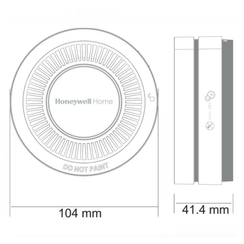 Honeywell füstérzékelős tűzjelző, RF modullal, 10 év garanciával (R200S - N2)