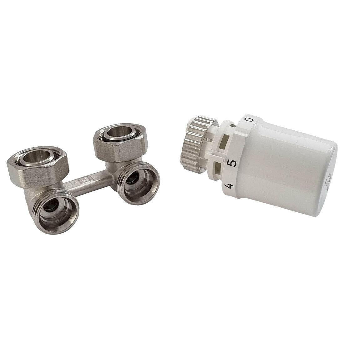 Honeywell Verafix H - idom szett sarok (T3019DAW0 + V2495EX020A) + Termofej Danfoss szelepbetéthez