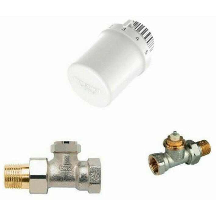 Honeywell term. radiátor szelepszett, egyenes, DN15 (T3019W0+V2020DSX15+V2420D0015) 1/2" bm ( VTL3020DS15 )