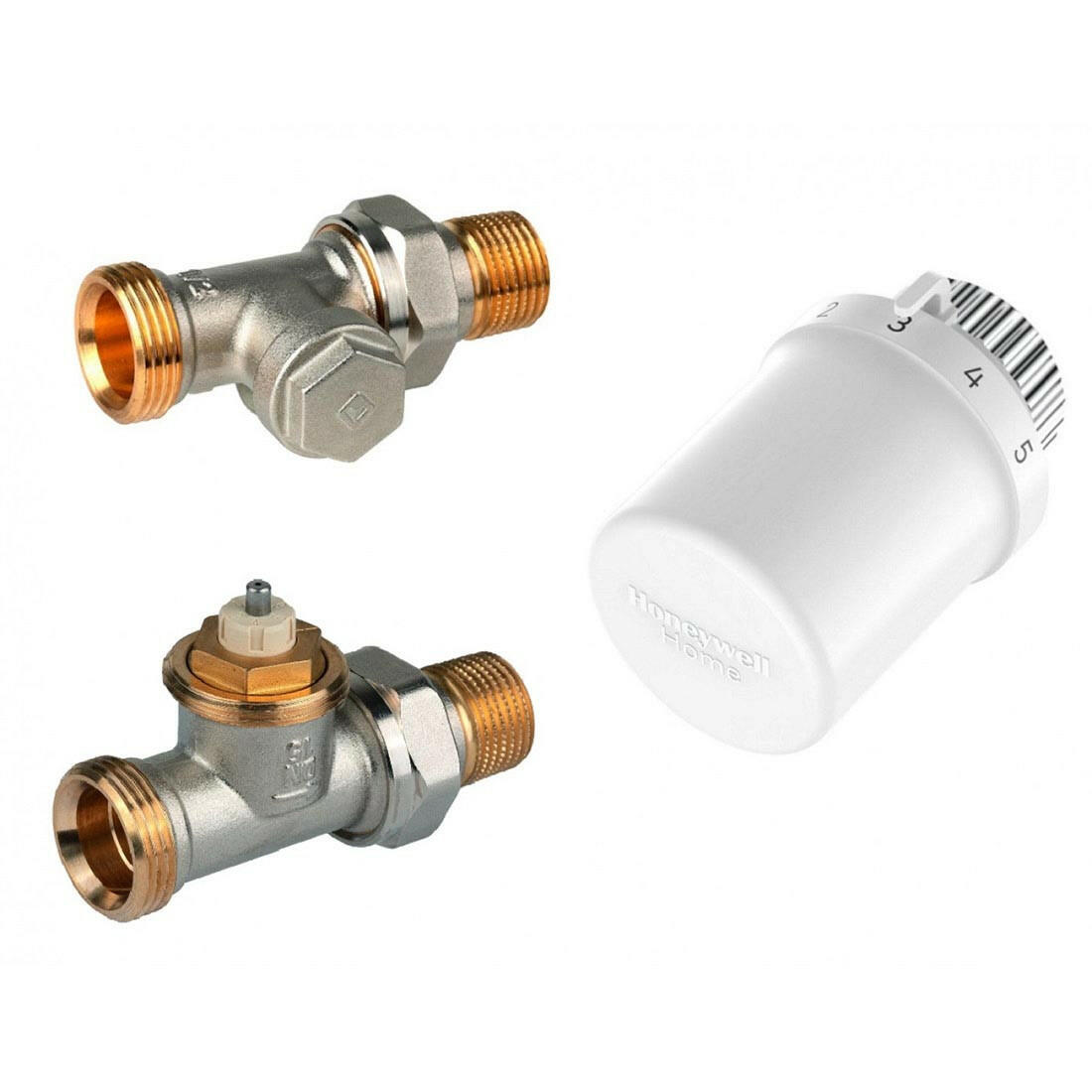Honeywell term. radiátor szelepszett, egyenes, DN15 (T3019+V2026DSX15+V2427D0015) 3/4" km ( VTL3026DS15 )