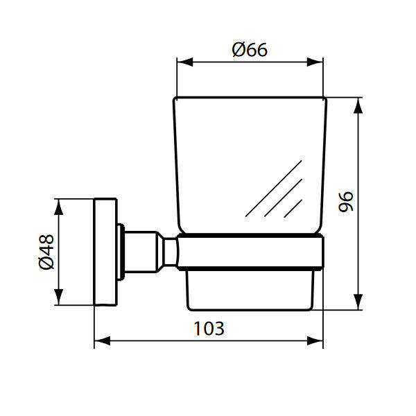 Ideal Standard IOM fürdőszobai kiegészítő készlet: WC kefe + tartó, üvegpohár + tartó, szappantartó-1