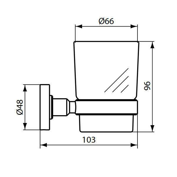 Ideal Standard IOM fürdőszobai kiegészítő készlet: WC kefe + tartó, üvegpohár + tartó, szappantartó (A9245XG)