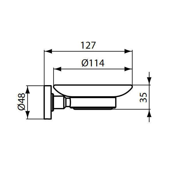 Ideal Standard IOM fürdőszobai kiegészítő készlet: WC kefe + tartó, üvegpohár + tartó, szappantartó (A9245XG)