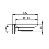 Ideal Standard IOM fürdőszobai kiegészítő készlet: WC kefe + tartó, üvegpohár + tartó, szappantartó-2