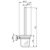 Ideal Standard IOM fürdőszobai kiegészítő készlet: WC kefe + tartó, üvegpohár + tartó, szappantartó-3