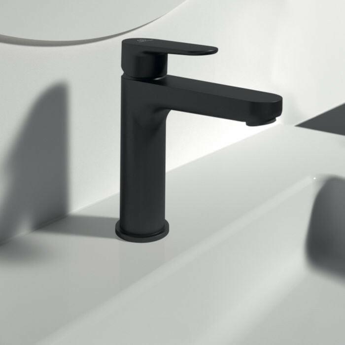 Ideal Standard Cerafine O mosdó csaptelep, Click - Clack leeresztővel, matt fekete (BD131XG)