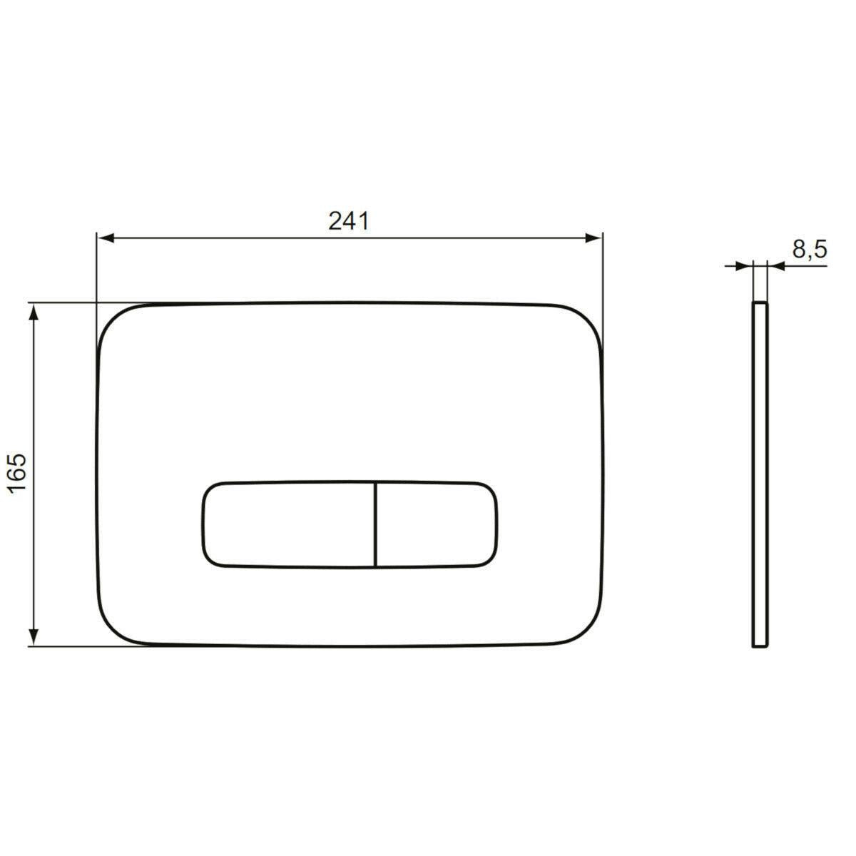 Ideal Standard Oleas M3 WC tartály nyomólap, matt fekete (R0123A6)