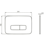 Ideal Standard Oleas M3 WC tartály nyomólap, matt fekete-3