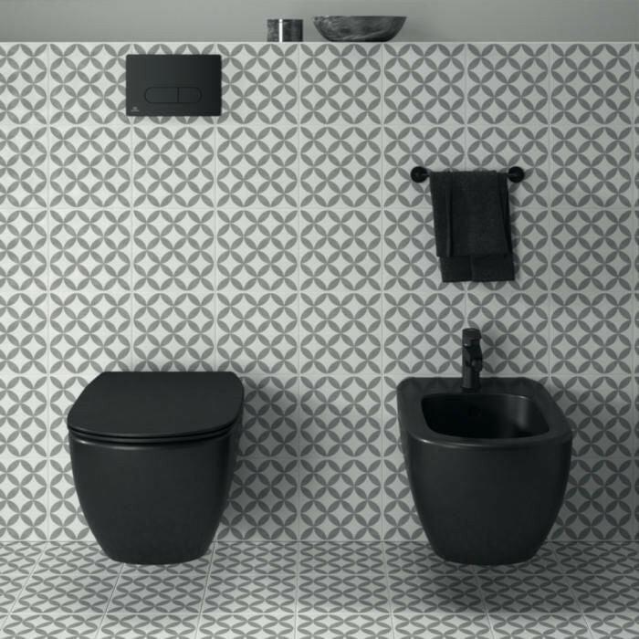 Ideal Standard Tesi WC ülőke, Soft Close, matt fekete (T3527V3)