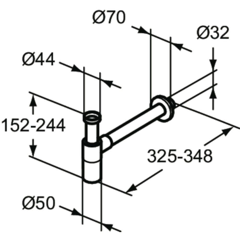 Ideal Standard Multisuite mosdószifon, matt fekete (T4441XG)