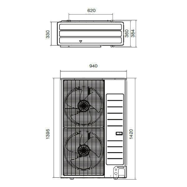 Immergas Magis Pro 12 V2 split levegő - víz hőszivattyú beltéri és kültéri egységgel, 1 fázis, R410A