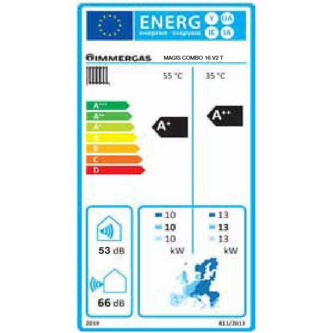 Immergas Magis Combo 16 V2 T split hőszivattyú és kond. kazán egyben, kombi változat, 3 fázis, R410A