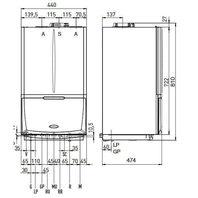 Immergas Magis Combo 16 plus V2 T split hőszivattyú és kondenzációs kazán egyben, 3 fázis, R410A