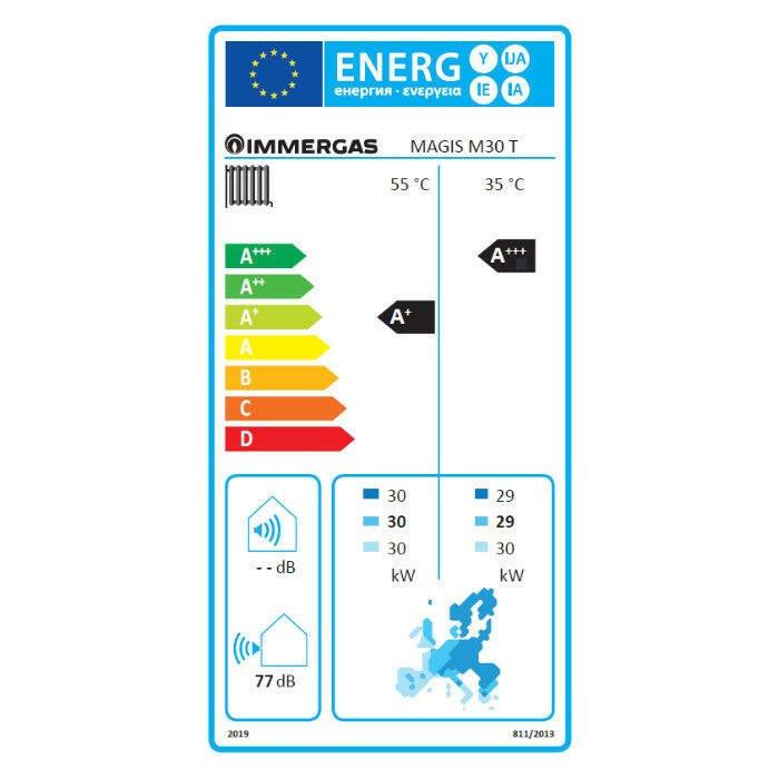 Immergas Magis M 30 T monoblokkos, levegő - víz hőszivattyú, 3 fázis, R32