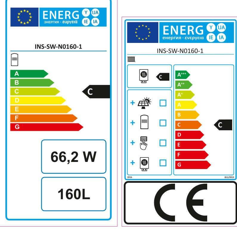 Install Watex Terra indirekt tároló hőszivattyúhoz, 160 liter, 1 hőcserélős (1,96 m2), PU szigetelés (INS - SW - HP0160 - 1)
