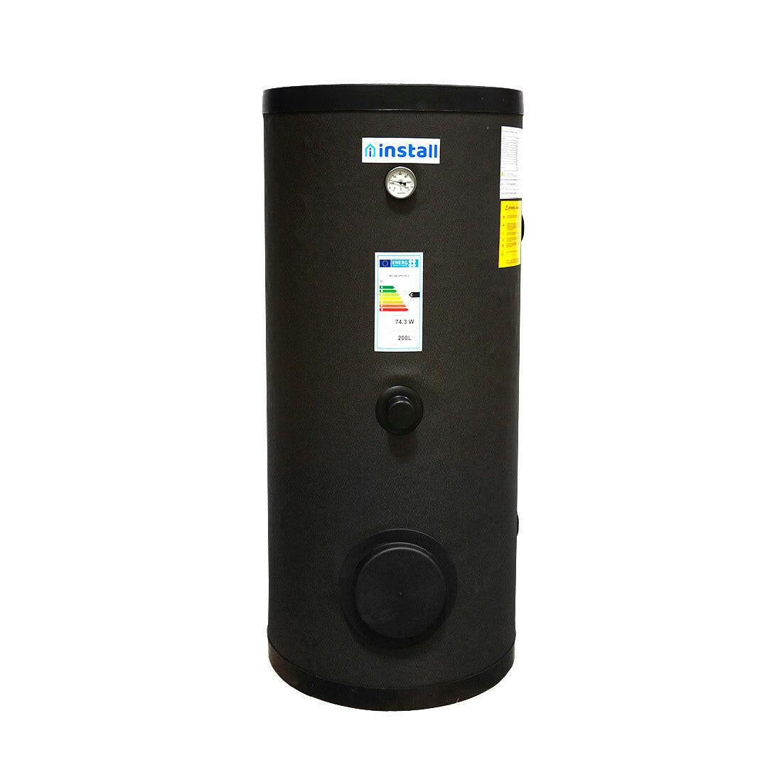 Install Watex Terra indirekt tároló hőszivattyúhoz, 200 liter, 1 hőcserélős (2,9 m2), PU szigetelés (INS - SW - HP0200 - 1)