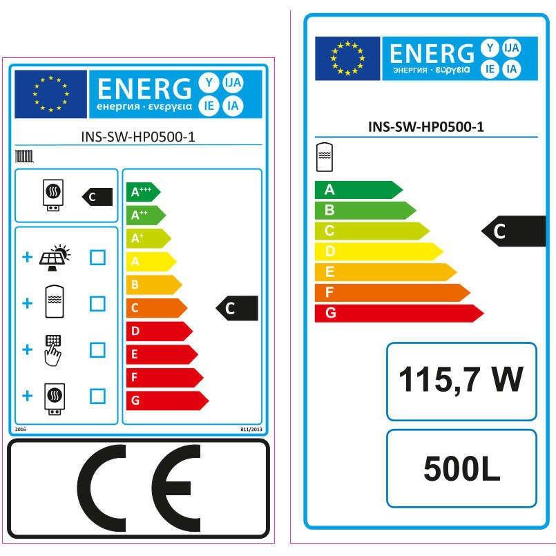 Install Watex Terra indirekt tároló hőszivattyúhoz, 500 liter, 1 hőcserélős (5,27 m2), PU szigetelés (INS - SW - HP0500 - 1)