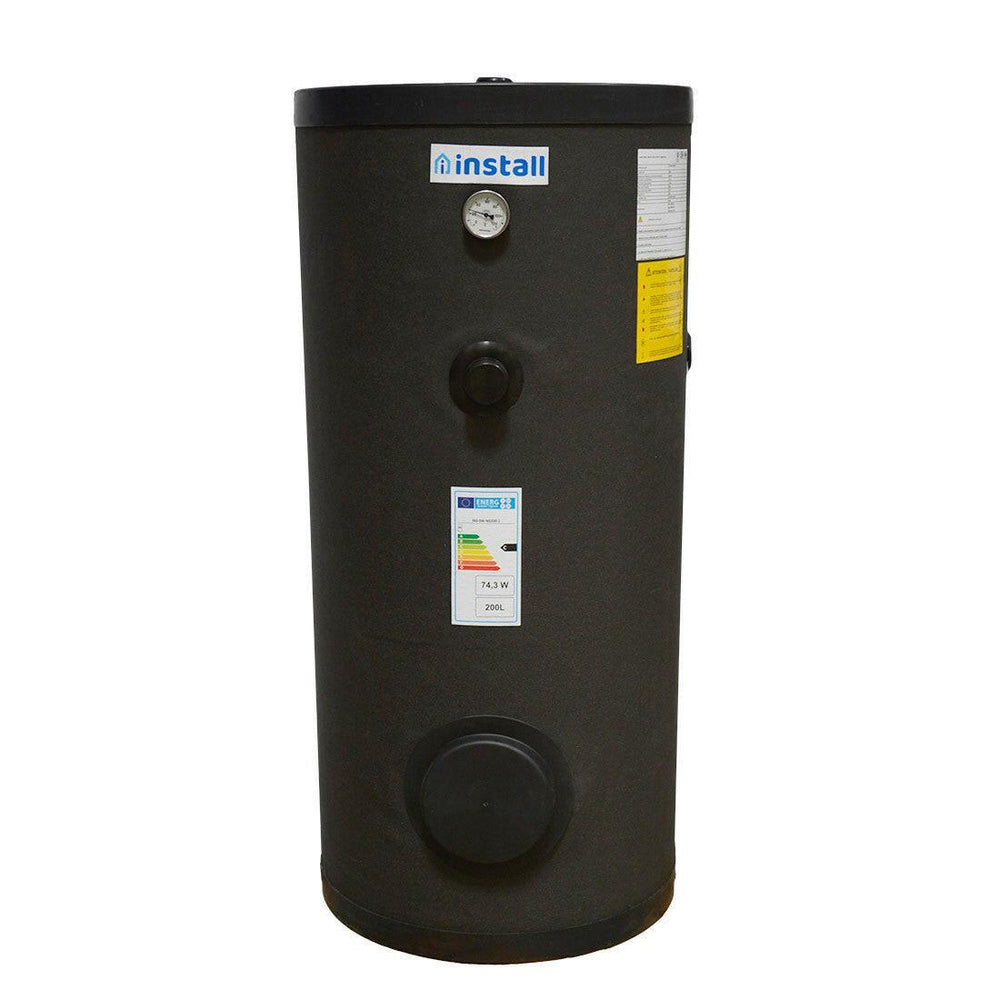 Install Watex indirekt tároló, 200 liter, PU szigeteléssel, (hőcserélő 1 m2) ( INS - SW - N0200 - 1 )