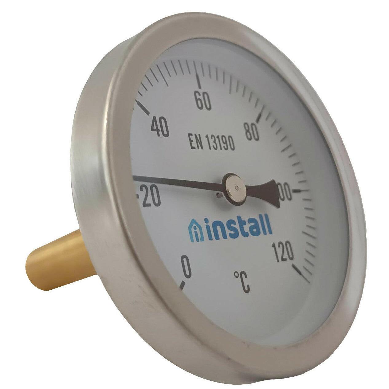 Install hőmérő 63 - as 0 - 120°C 150mm
