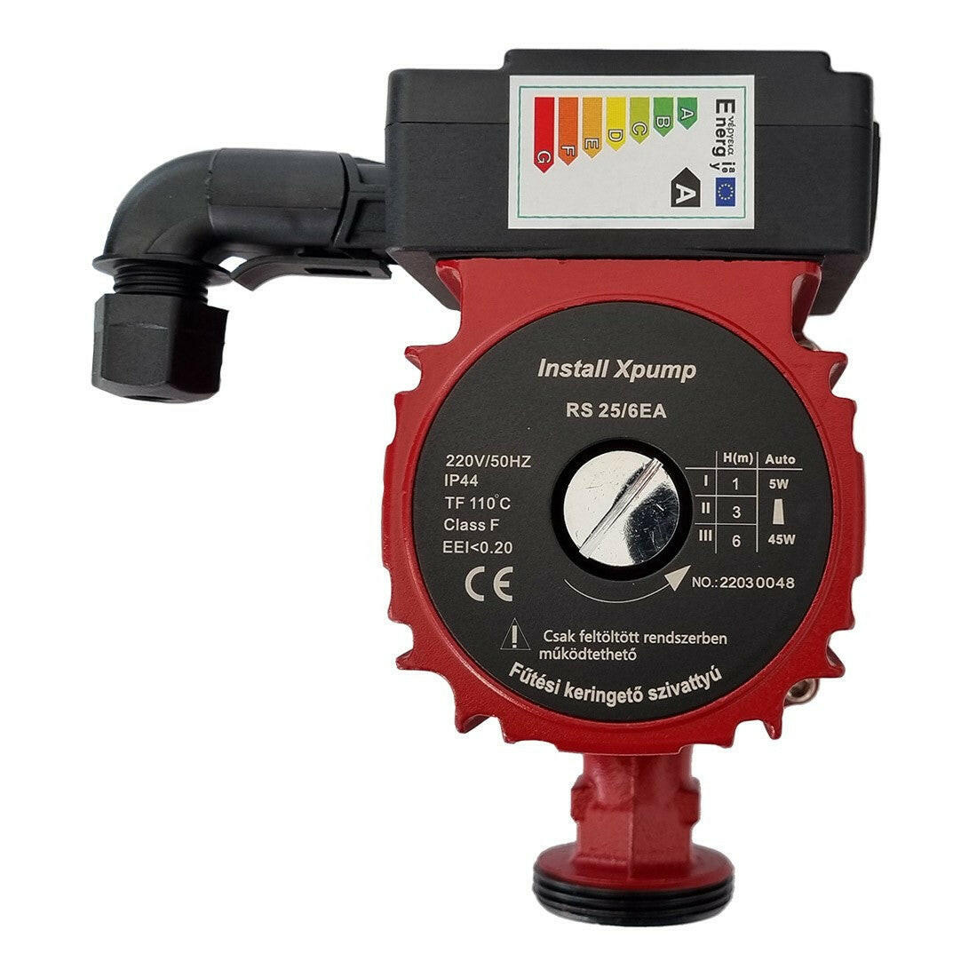 Install Xpump szivattyú RS 25-60 180 mm elektronikusan szabályzott, digitális "A" energia osztály-0
