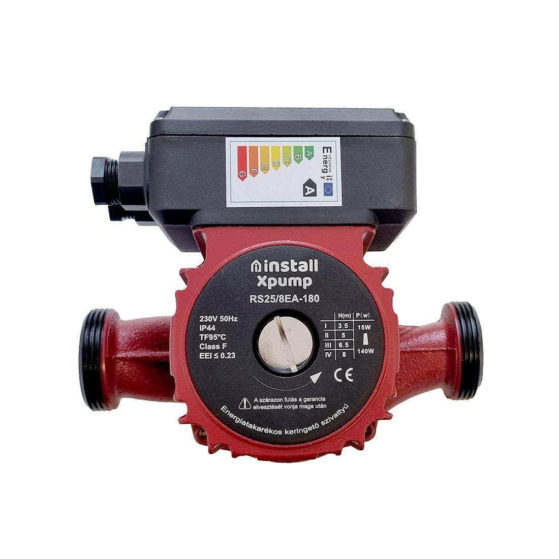 Install Xpump szivattyú RS 25 - 80 180 mm elektronikusan szabályzott, digitális "A" energia osztály