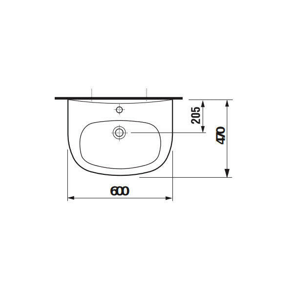 JIKA Mosdó Zeta 60x47 1 csaplyuk (H8103920001041)-3