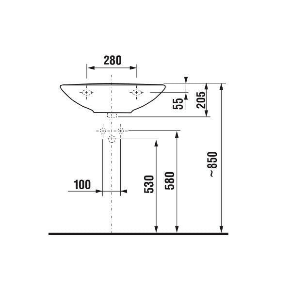 JIKA Mosdó Zeta 60x47 1 csaplyuk (H8103920001041)-4