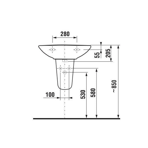 JIKA Mosdó Zeta 60x47 1 csaplyuk (H8103920001041)-6