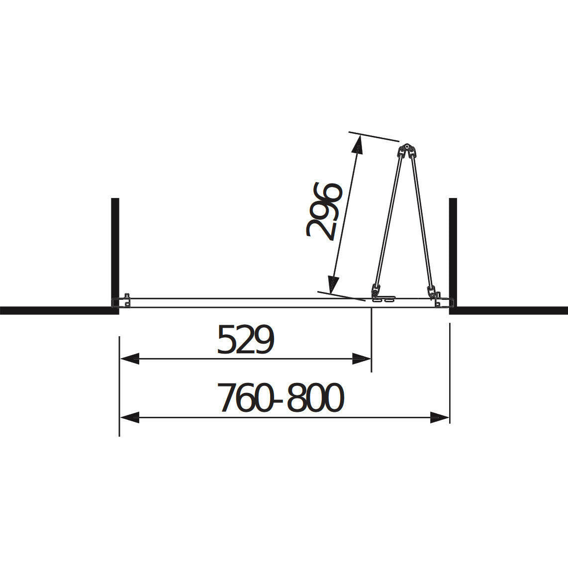 Jika Lyra Plus 80 zuhanyajtó, összehajtható, fehér/átlátszó üveg, 76x190 cm-1