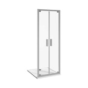 Jika Nion 80 zuhanyajtó, összehajtható, jobbos/balos, ezüst/sarki üveg, 76,5x195 cm ( H2562N10006661 )