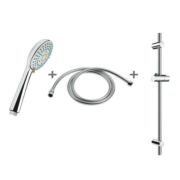 Jika Rio Zuhanyszett, 3 funkciós kézizuhany, 170 cm zuhanygégecső, zuhanyrúd ( H3651R00043731 )