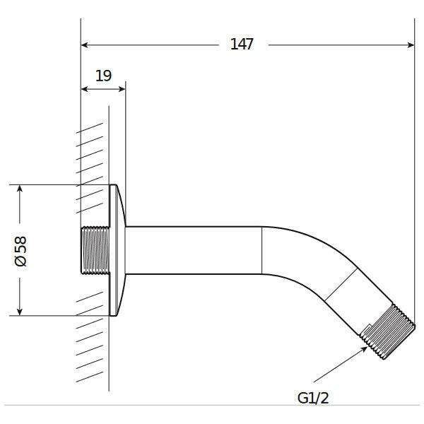 Jika Rio zuhanykar fejzuhanyhoz, 15 cm ( H3661R00040041 )