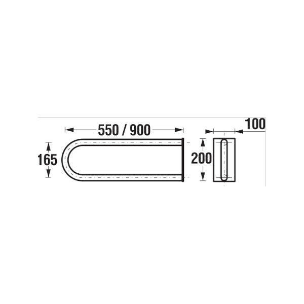 Jika Universum kapaszkodó wc - hez, fix, fehér, 90 cm ( H3897240000001 )
