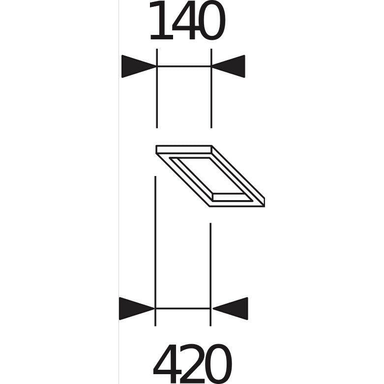Jika Cubito konzol mosdótartólaphoz, ezüst ( H4501331720001 )
