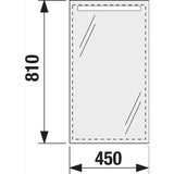 Jika Clear tükör LED világítással, Alu kerettel, 45x81cm-1