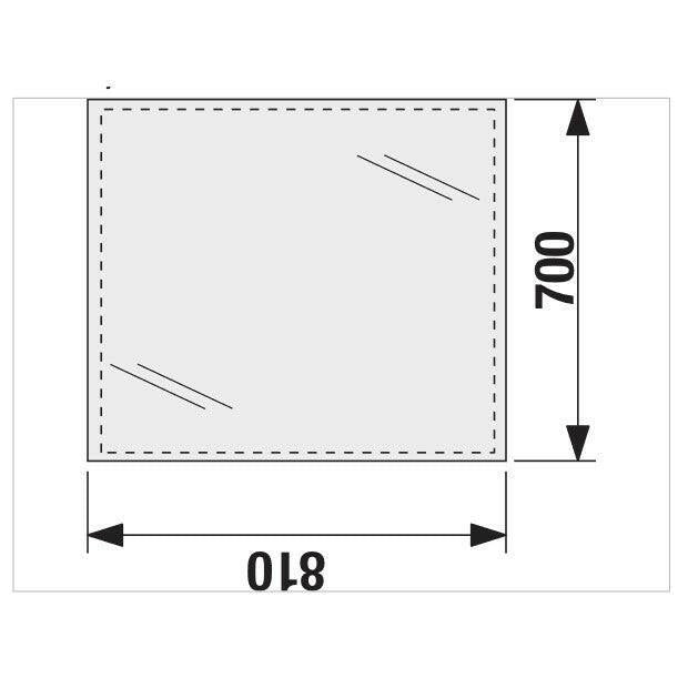 Jika Clear tükör világítás nélkül, 70x81cm ( H4557311731441 )