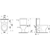 Jika Lyra Plus monoblokkos WC szett, ferde kifolyású, mélyöblítésű, oldalsó vízbekötés, fehér-1