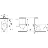 Jika Lyra Plus monoblokkos WC szett, ferde kifolyású, mélyöblítésű, alsó vízbekötés, fehér-1