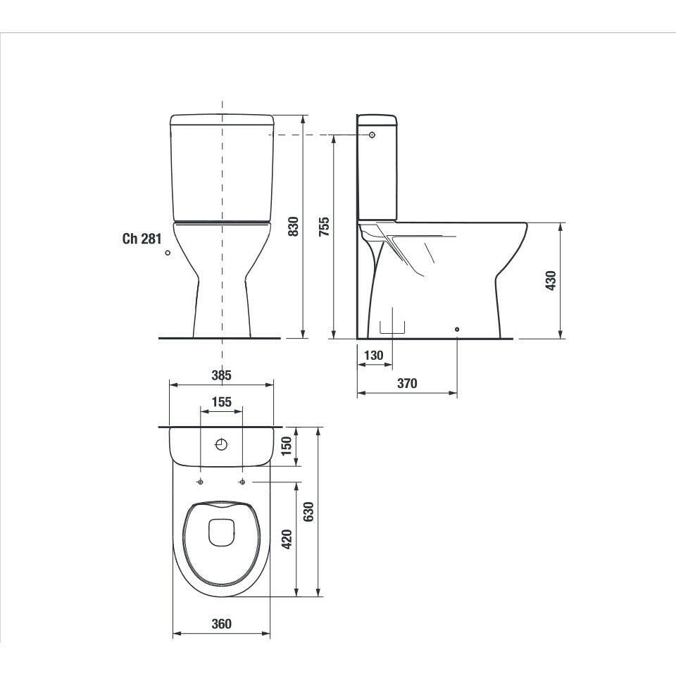 JIka Lyra Plus Rimless kombi wc alsó kifolyású ( H8273870002801 )