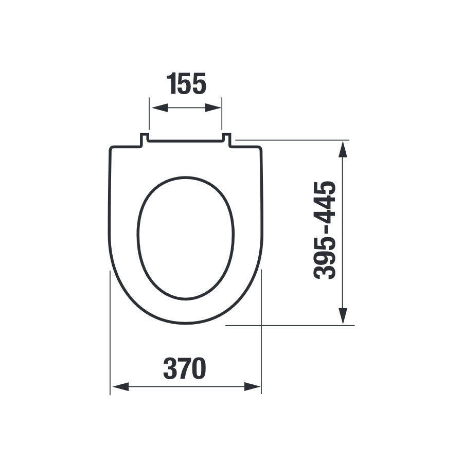 Jika Lyra Plus, Tigo WC ülőke tetővel, duroplast, rozsdamentes zsanérral, gyorsrögzítésű ( H8903840000631 )