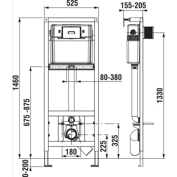 Jika Waste Sink System modul fali Mira kiöntőhöz, függesztett-1