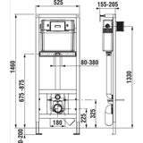 Jika Waste Sink System modul fali Mira kiöntőhöz, függesztett-1