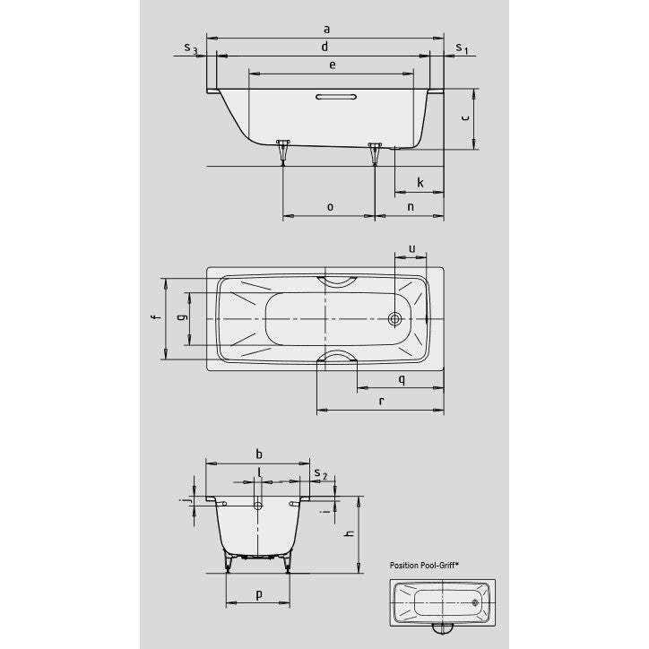 Kaldewei Cayono fürdőkád, 180x80x41cm, alpinfehér (Modellszám:751) (275100010001)-1