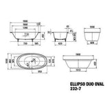 Kaldewei Ellipso Duo Oval fürdőkád, 190x100 cm (Modellszám:232) (286200010001)-2