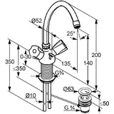 KLUDI Standard mosdócsaptelep automata leeresztővel-1