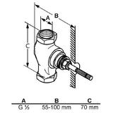 KLUDI falba szerelhető szelep 1/2"-1