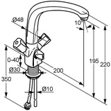 KLUDI Standard mosogatócsaptelep multi-csatlakozóval-1