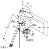 KLUDI Balance mosdócsaptelep automata leeresztővel króm-2