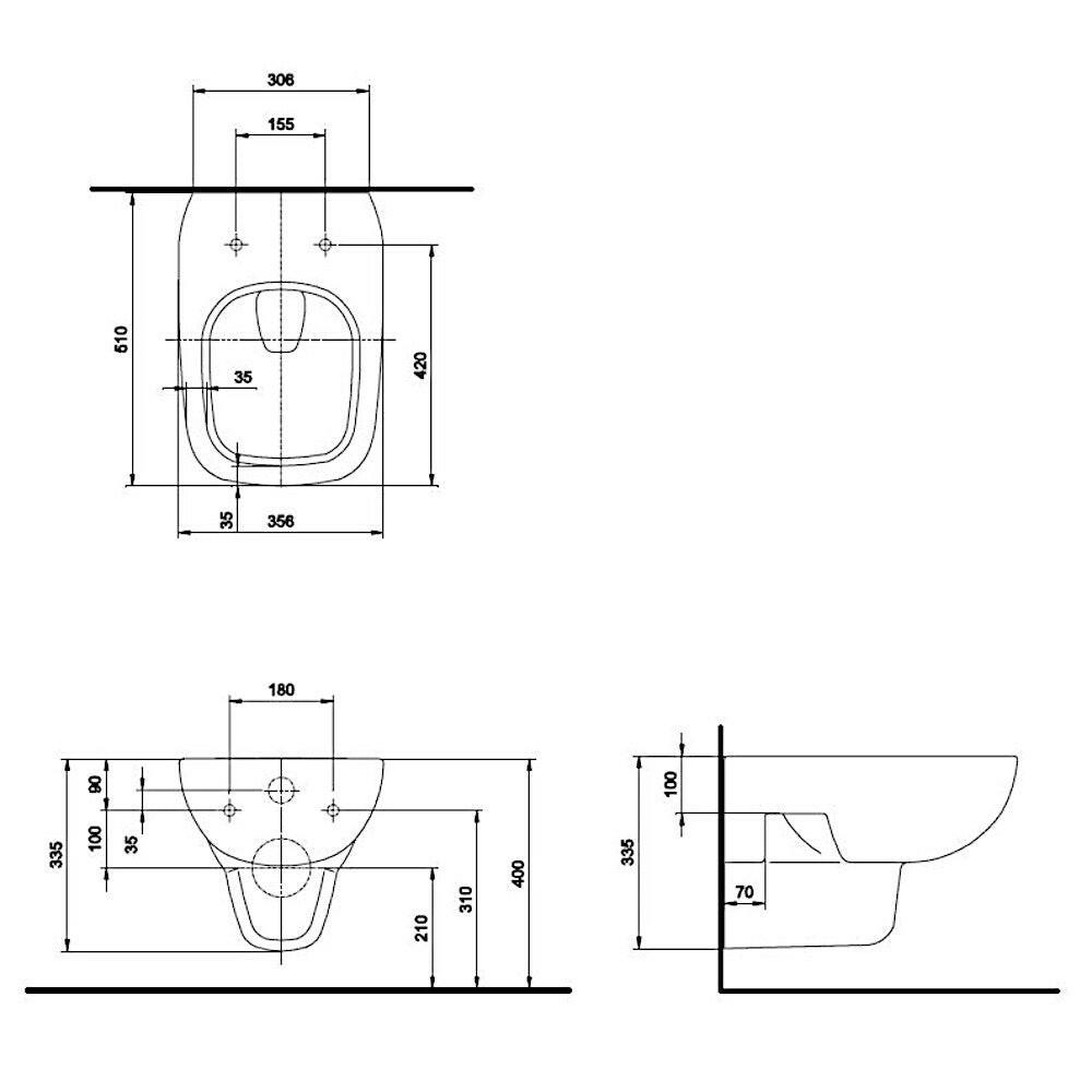 Kolo Style fali wc csésze mélyöblítésű 51cm - kifutó-1