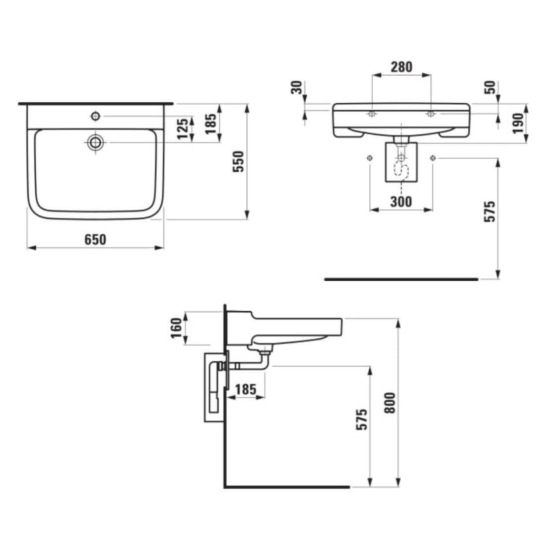 Laufen Pro Liberty mosdó 65x55 (H8119530001041)